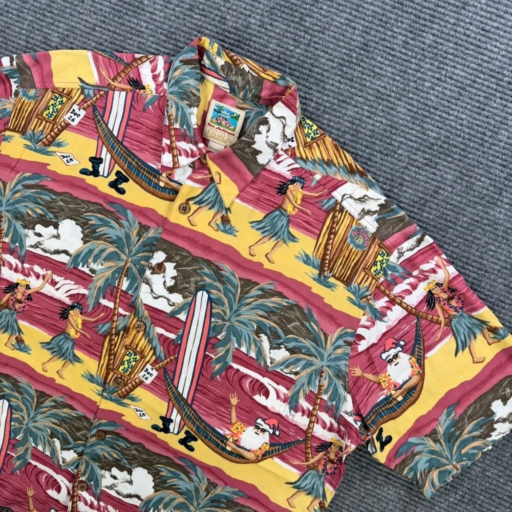 Ron Anderson Collection by Kahala Men's Button Up Hawaiian Rayon Shirt Size XL